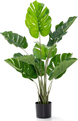GOFLAME Artificial Monstera Deliciosa Plant 4ft