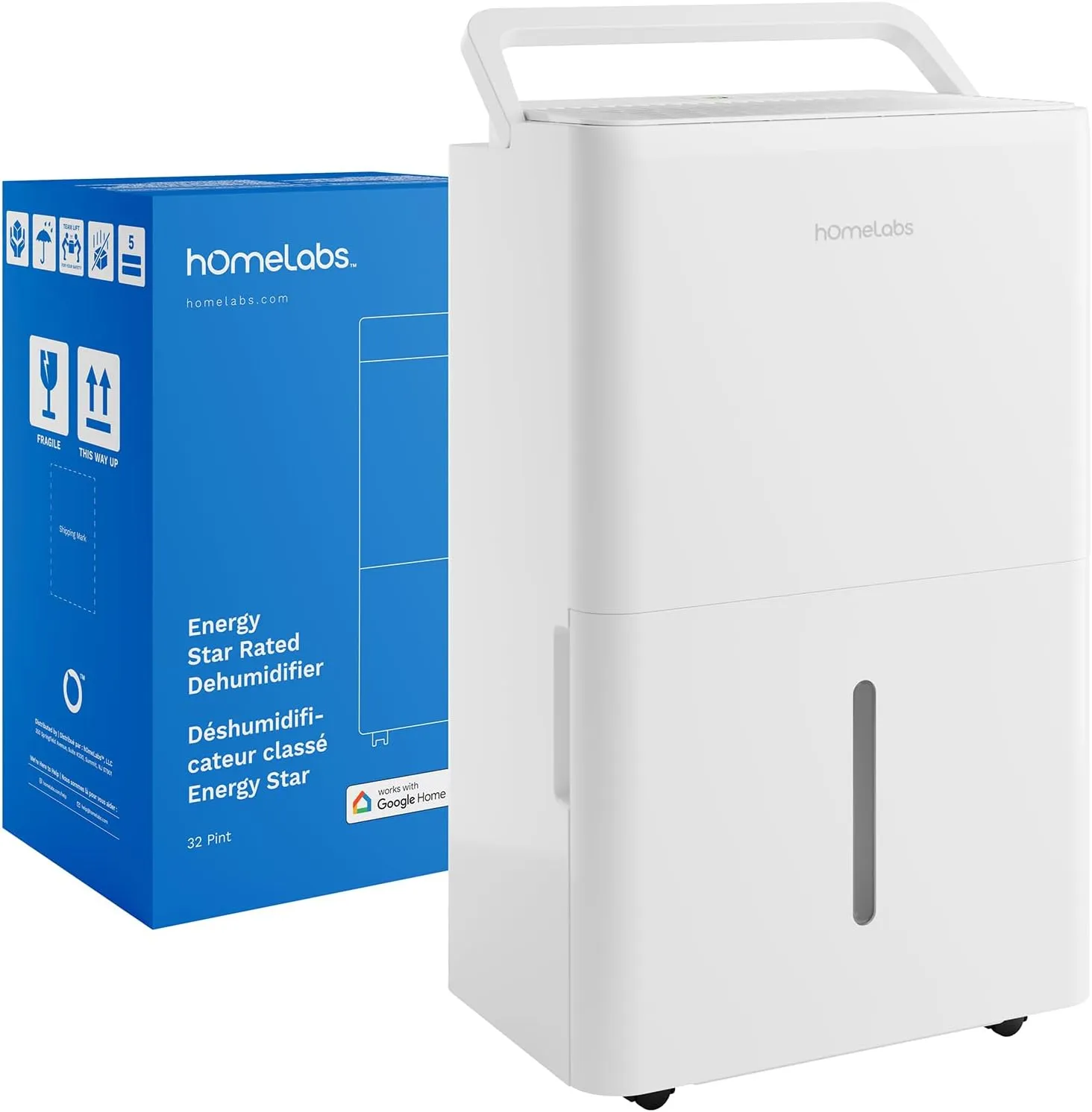 hOmeLabs 32 Pint Wi-Fi Dehumidifier